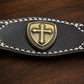 PHIL 4:13 Shield of Faith Christian Leather Bracelet