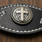 Handcrafted Scripture Leather Bracelet with Cross | Choose from 5 Verses
