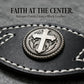 Scripture Cross Leather Bracelet – 5 Verses