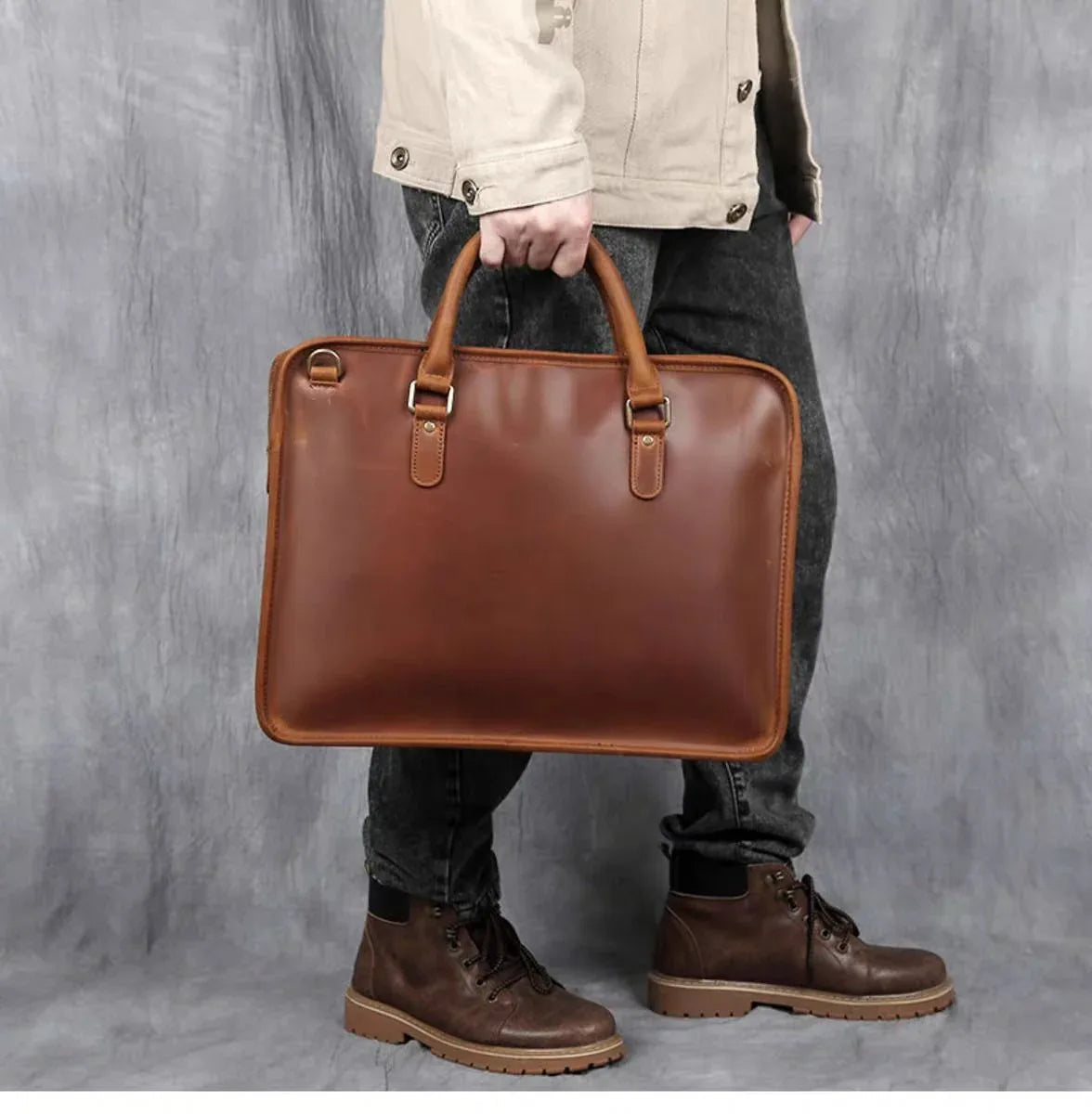 Henley | Vintage Laptop Briefcase — view 7