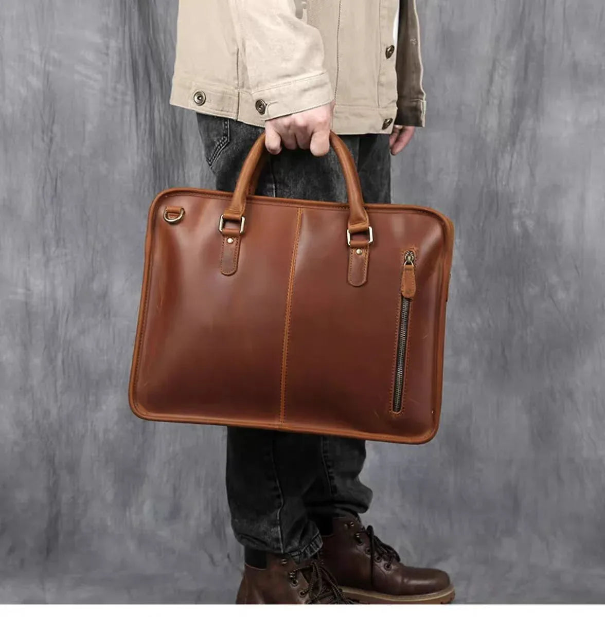 Henley | Vintage Laptop Briefcase — view 8