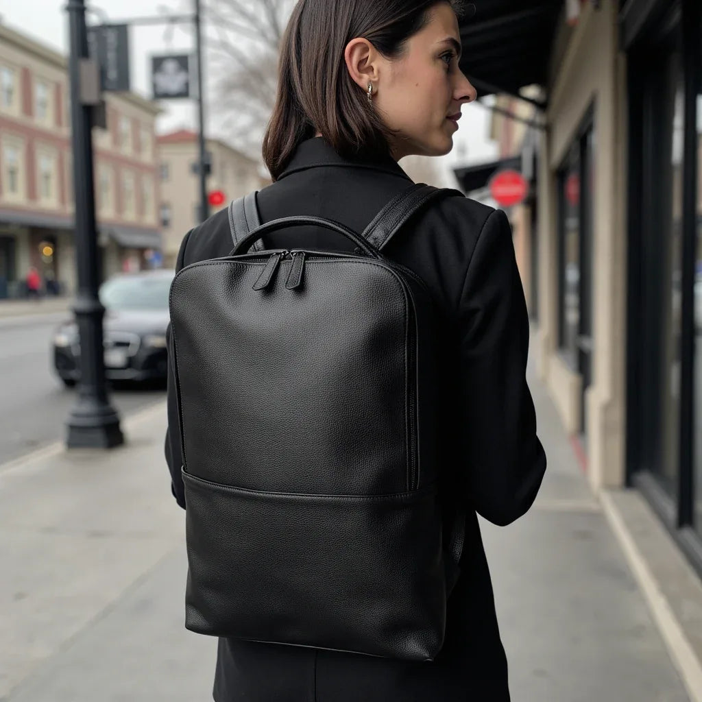 Slate | Slim Black Backpack — view 3