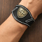 Shield of Faith Cross Leather Bracelet | Choose from 5 Scripture References