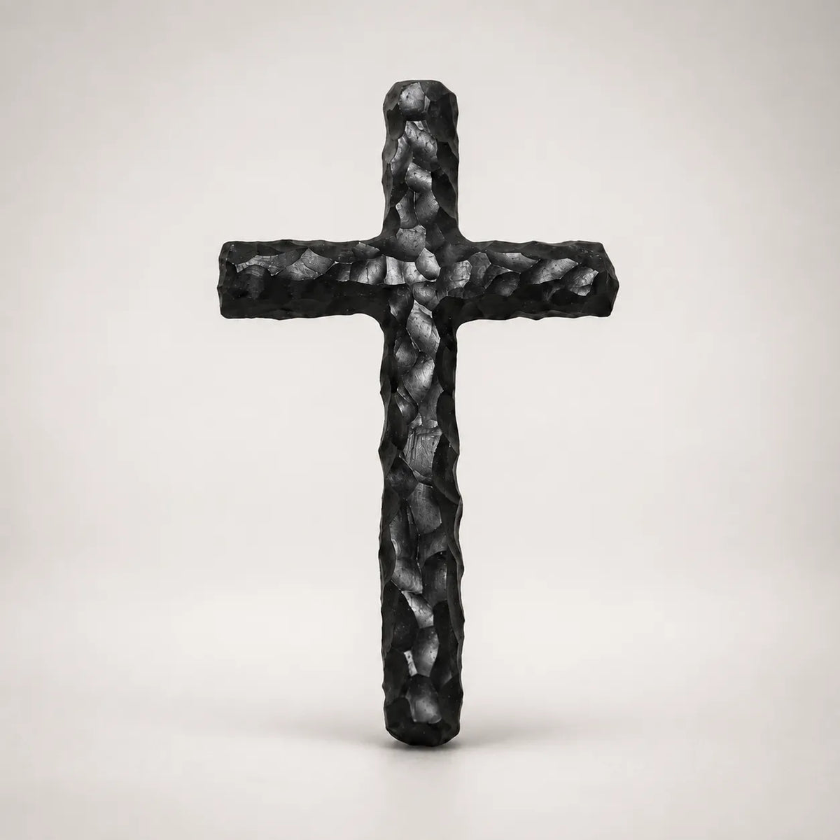 Hand-Carved Ziguangtan Wood Cross Necklace