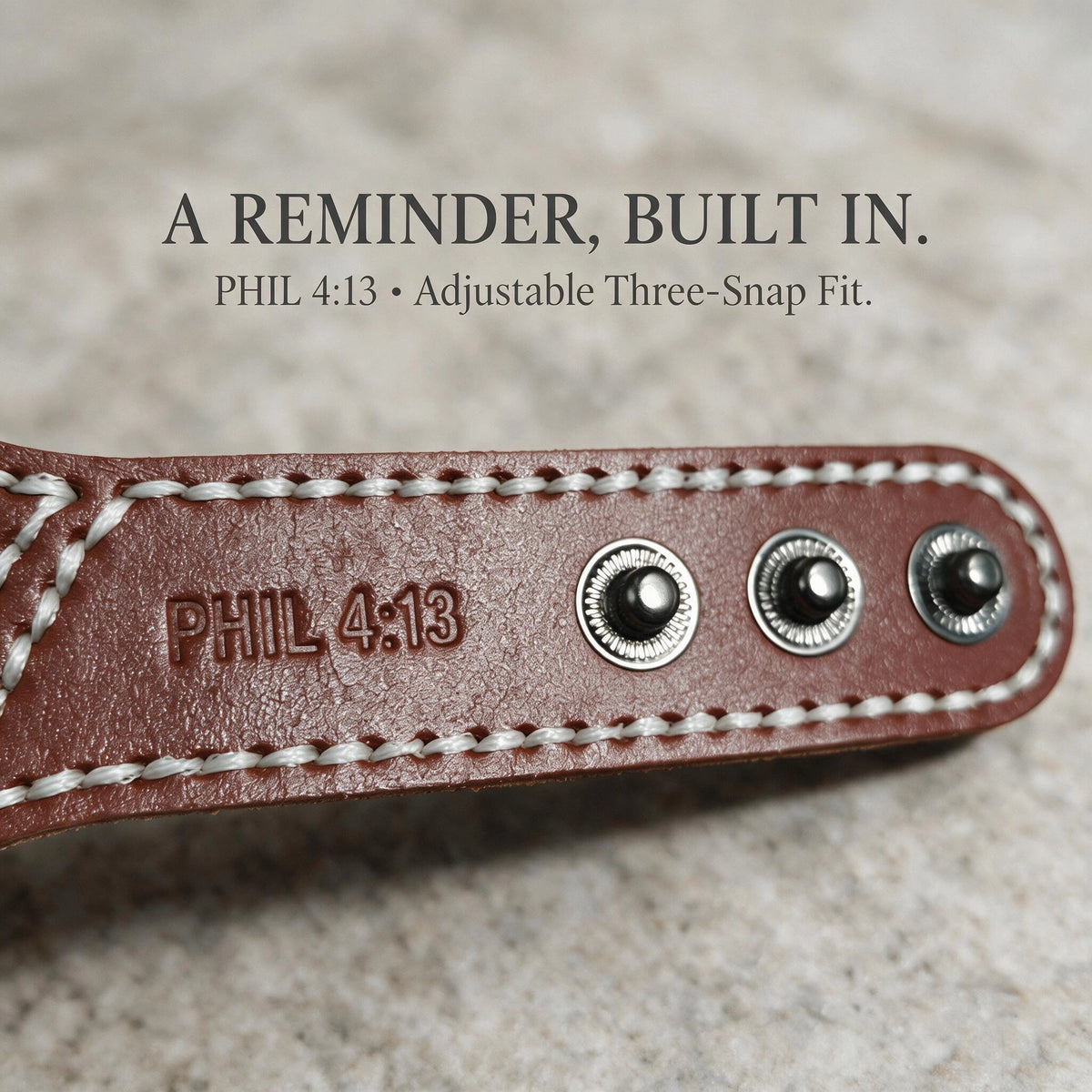 Scripture Cross Leather Bracelet – 5 Verses