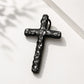 Hand-Carved Ziguangtan Wood Cross Necklace